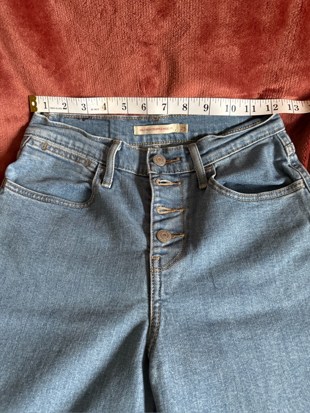 Women's High-Rise Button-Fly Light Blue Levi Jeans